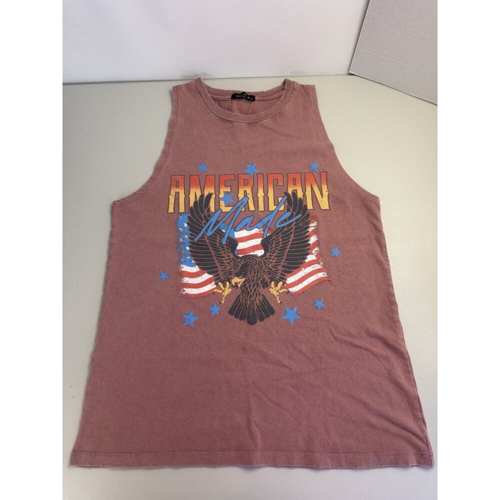 Lot of 2 Zutter Graphic Muscle Tanks American Made and Free Bird America - Picture 11 of 13